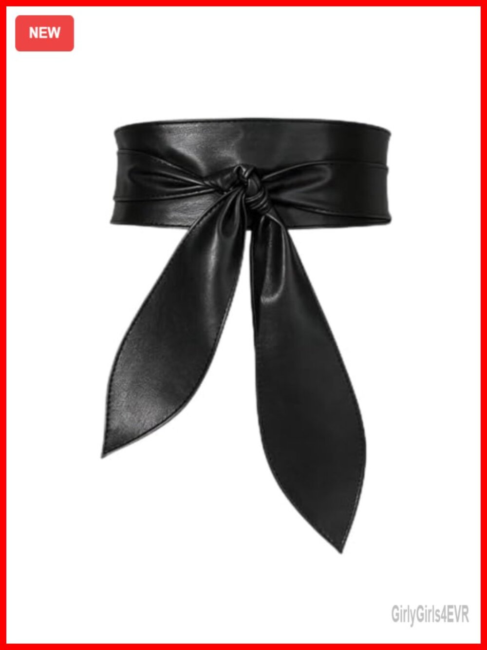 Faux Leather Obi Belt Wide Wrap Tie Waist Knotted Dress Belt